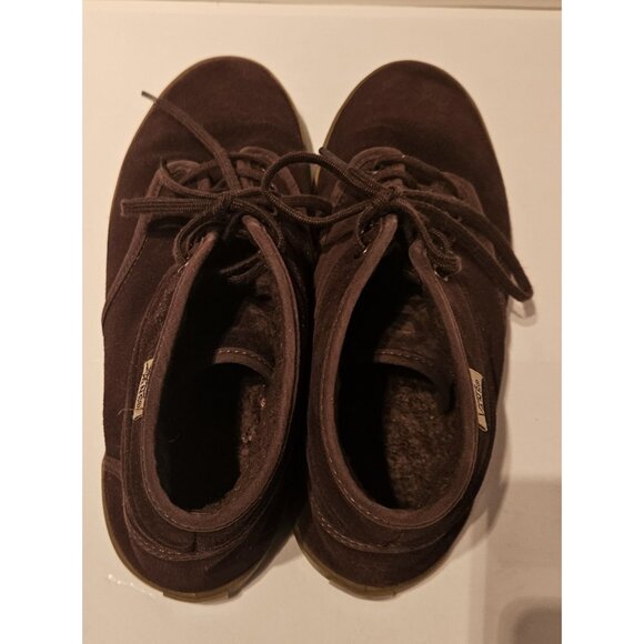 VANS OFF THE WALL Womens Brown Suede Leather Mid Top Boots 8M Lace Up Shoes - Picture 7 of 13